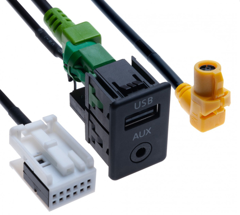 VW RCD 510 USB AUX Switch Socket Cable Adapter 