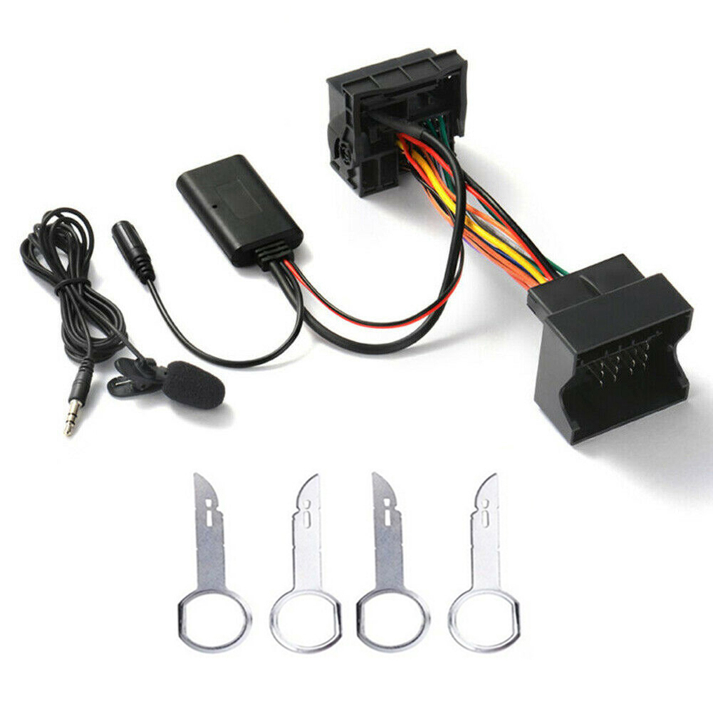 Ford Focus Audio Bluetooth Microphone Aux adapter Quadlock Harness  with 4 Removal Keys