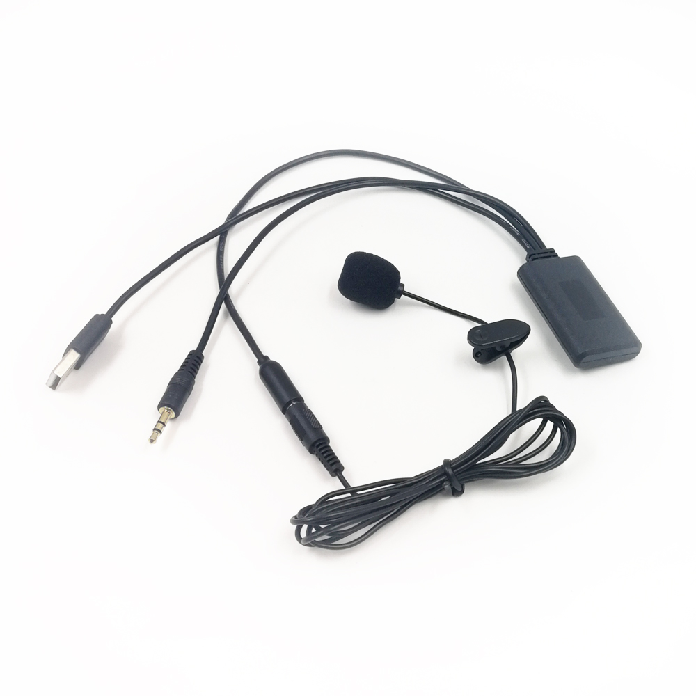  Universal Car AUX USB Bluetooth Music Adapter with Microphone 