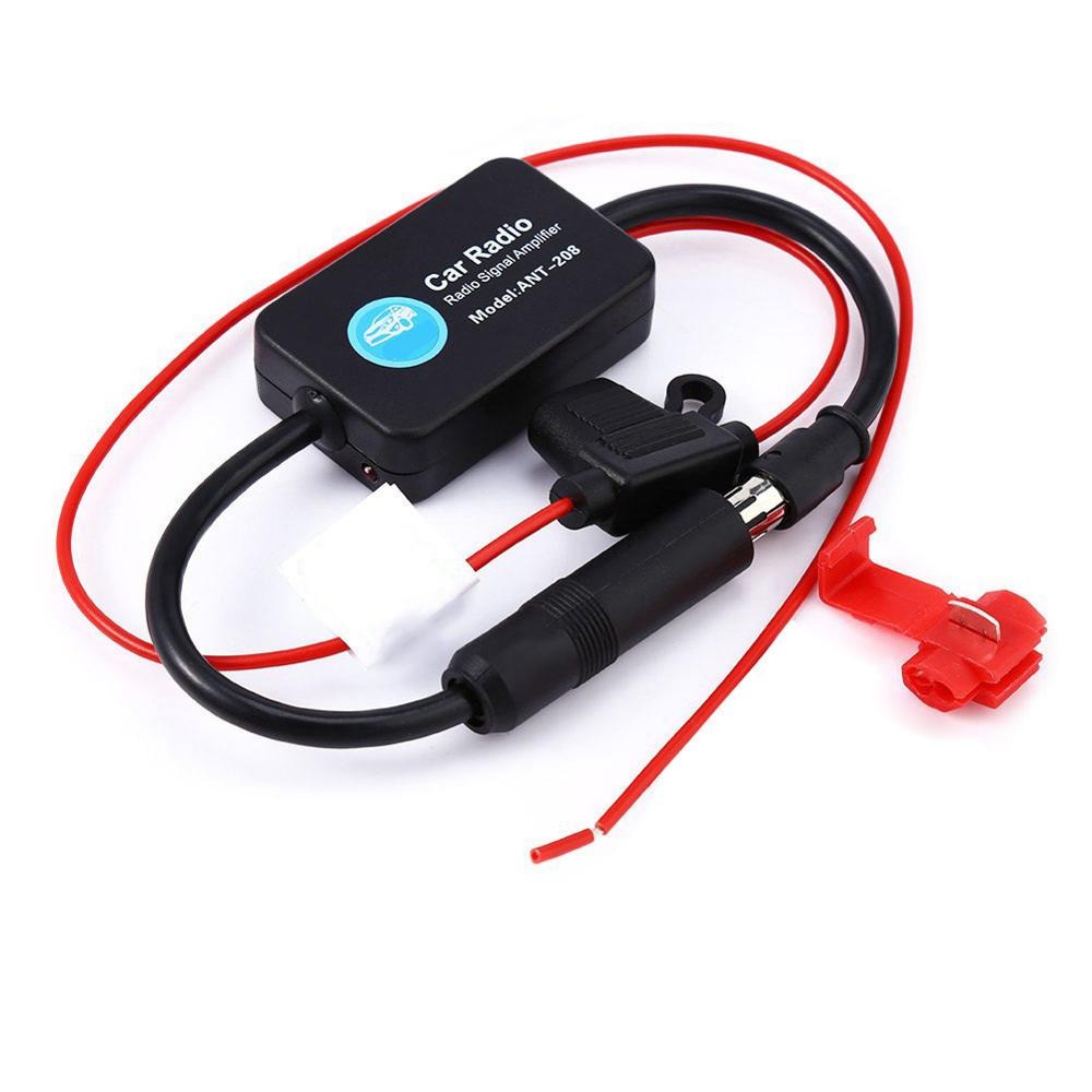 12V Auto Signal Booster Amplifier AM FM Radio Aerial Antenna