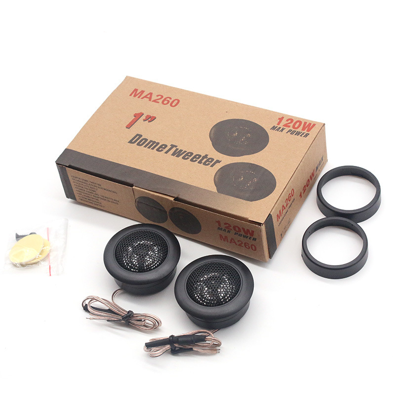2pcs 120W High Efficiency Mini Dome Tweeter Speaker 