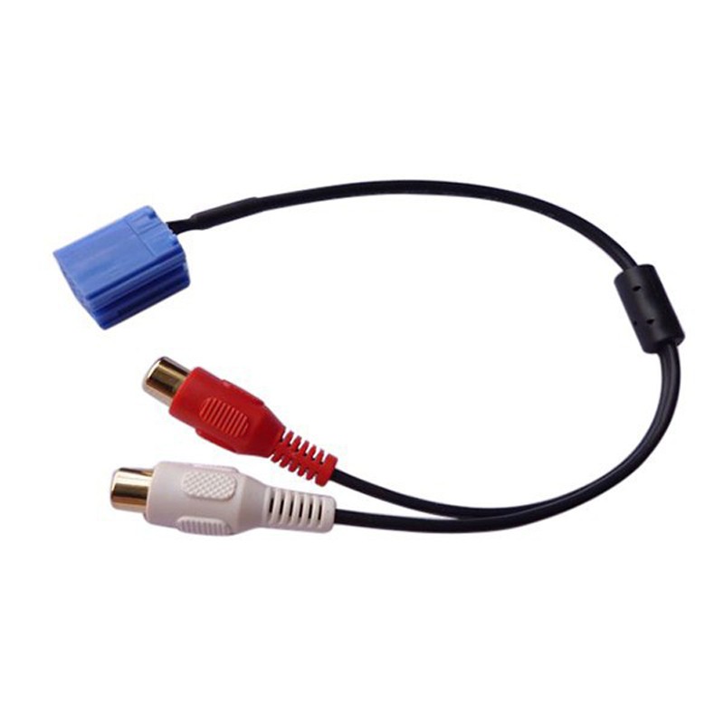  ISO 8Pin to 2RCA Audio IN AUX Cable Adapter for Volkswagen Audi Becker For Blaupunk