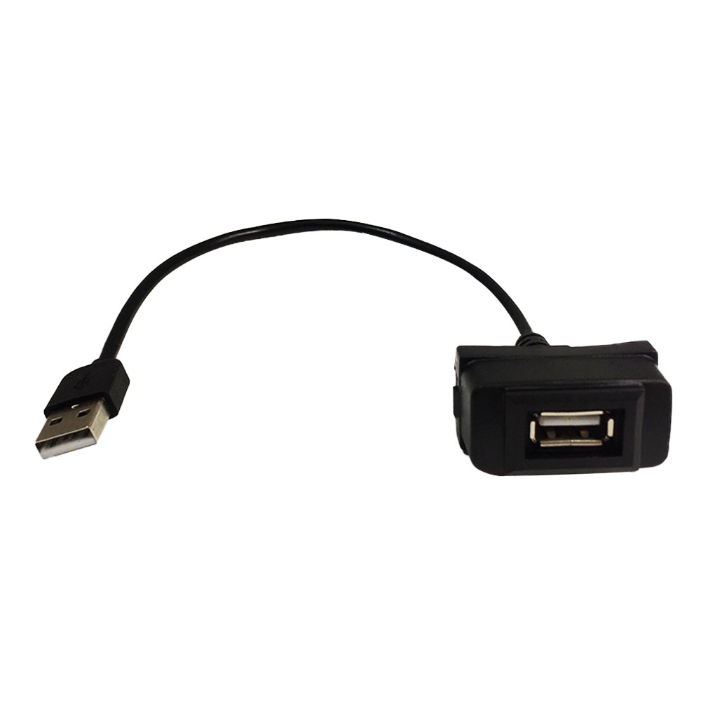 Car Dash Flush Mount USB Port Panel Extension Cable Adapter for Mitsubishi