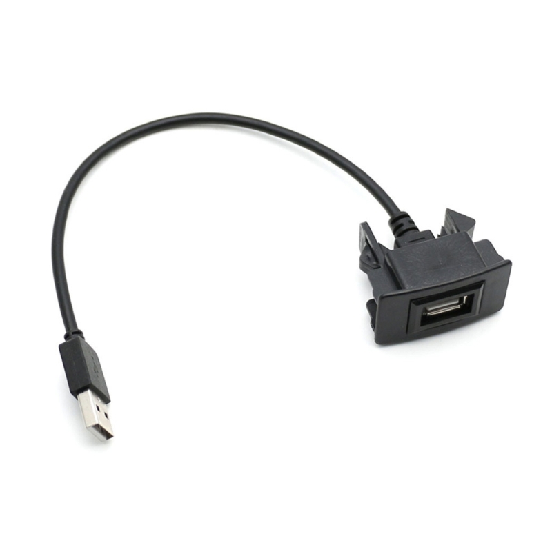 USB Male to USB Female AUX Dashboard Mount Cable Adapter for Honda BRIO/Jazz/City/Civic/Accord/CRV (44mm x 25mm) (24mm x 37mm)
