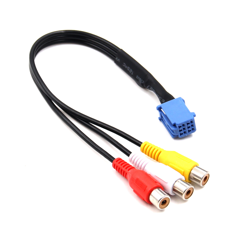 6 Pin Wire RCA Line Out Cable Adapter For Toyota Navigation 