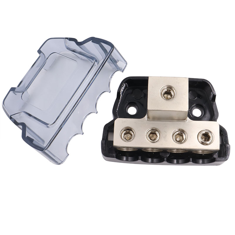 4 Way Audio Power Distribution Block 0GA in to 4GA Out for Car Audio 