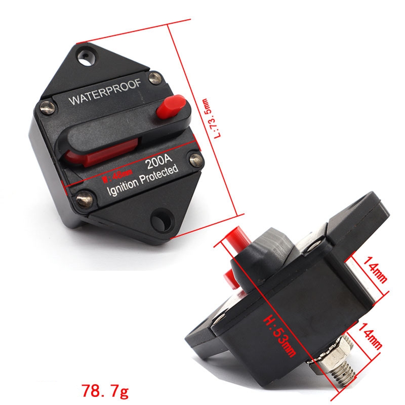  24V DC Circuit Breaker 20-200A for Car Boat Marine 