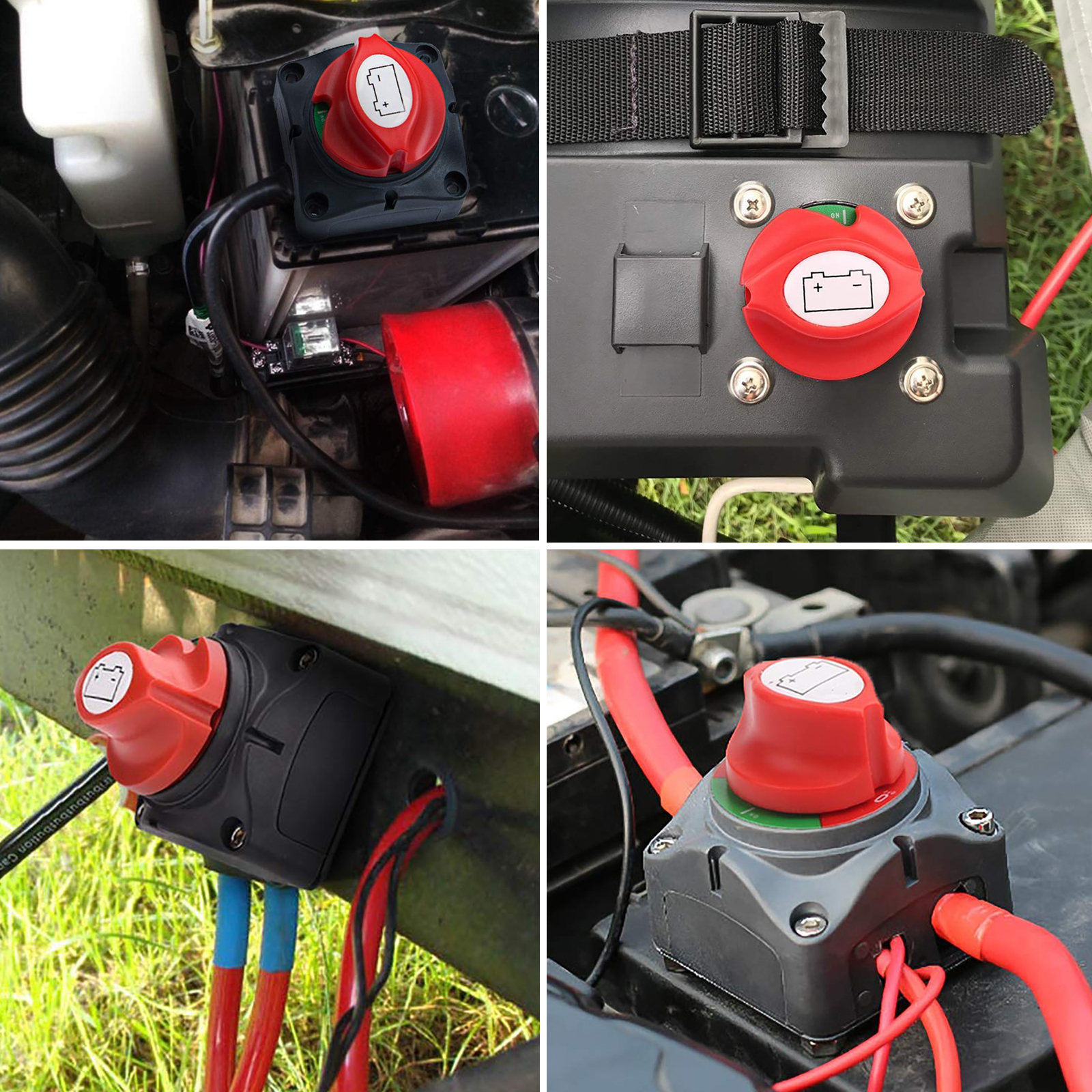 10mm Studs 12V 24V  Battery Isolator Switch 300A Marine Battery Disconnect Switch Master Power Cut Off Switch for Car Boat