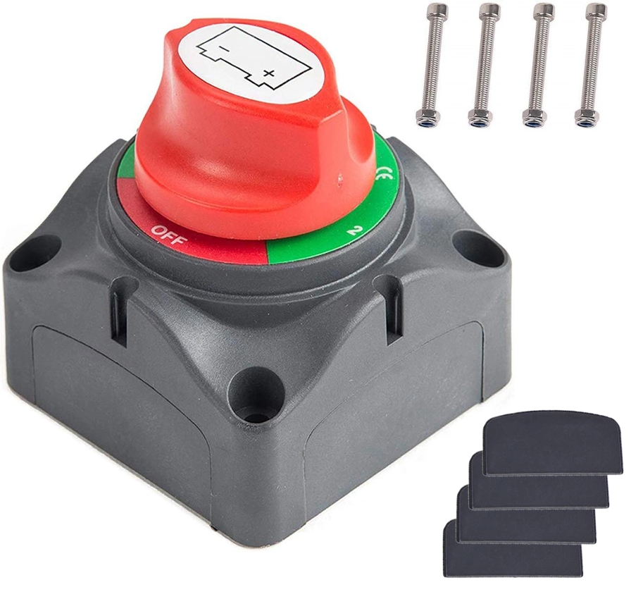 DC 12V  Marine Auto Battery Disconnect Switch 200A Cut off Battery Switch for Car Marine Boat RV