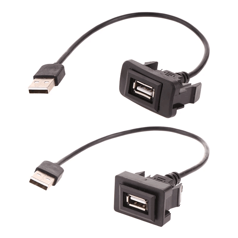Car Dash Flush Mount USB Port Panel Extension Cable Adapter for Toyota Camry / Highlander / RAV4 / Corolla