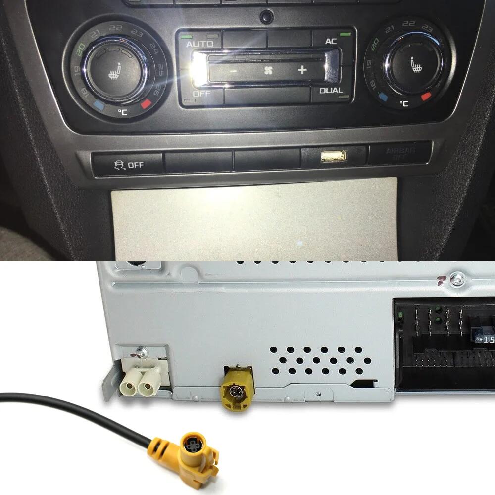 Car CD RCD510 RNS315 4Pin Plug Interface Cable Adapter for VW Skoda Octavia Slot USB Button Headunit Panel