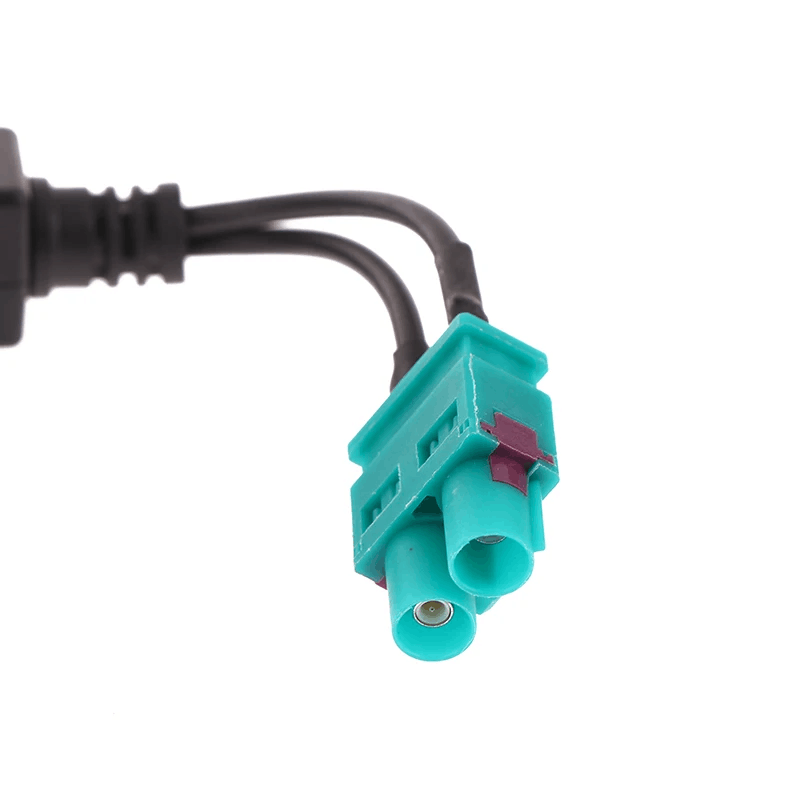 Car Dual Fakra Radio Antenna Cable FM Radio Signal Aerial Amplifier Adapter for Volkswagen for VW