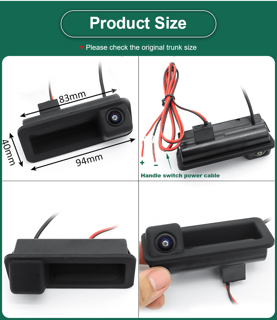 AHD 1080P Vehicle Reverse Backup Trunk Handle Camera For Ford Mondeo MK4 CHIA-X Ford Fiesta ST Ford Focus Land Rover Range Rover